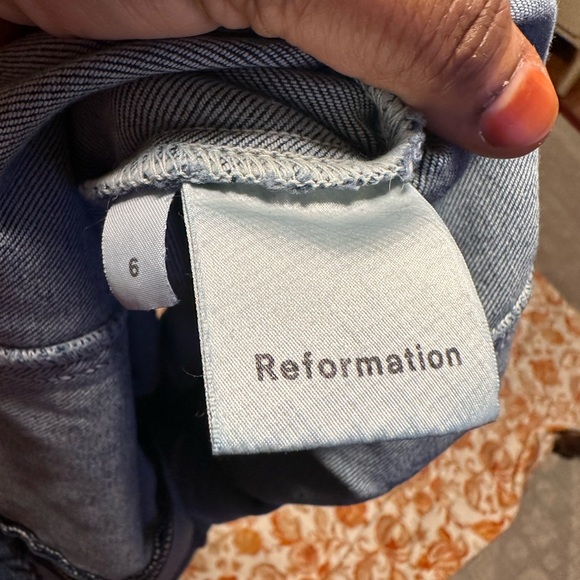 REFORMATION DEMIN MINI JEAN DRESS SIZE 6 IN EXCELLENT CONDITION - Picture 10 of 16